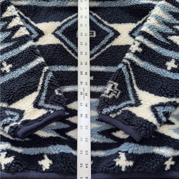 PRL x Naiomi Glasses Fleece Pullover Leather Trimmed Size L - Picture 12 of 13